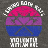 I Swing Both Ways Violently With An Axe Bisexual LGBT Pride Cotton Canvas Backpack
