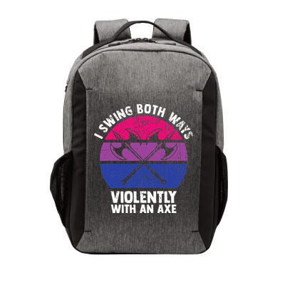 I Swing Both Ways Violently With An Axe Bisexual LGBT Pride Vector Backpack