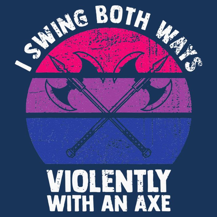I Swing Both Ways Violently With An Axe Bisexual LGBT Pride Infant Baby Jersey Bodysuit