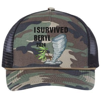 I Survived Beryl 2024 Support Squad Retro Rope Trucker Hat Cap