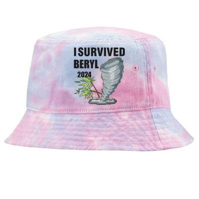 I Survived Beryl 2024 Support Squad Tie-Dyed Bucket Hat