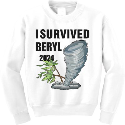 I Survived Beryl 2024 Support Squad Kids Sweatshirt