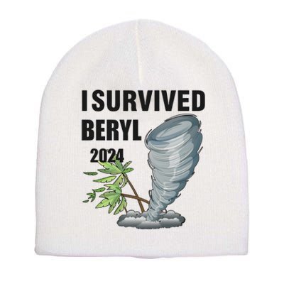 I Survived Beryl 2024 Support Squad Short Acrylic Beanie