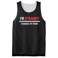 I’M Straight Change My Mind Mesh Reversible Basketball Jersey Tank