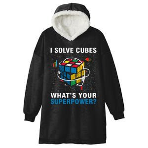 I Solve Cubes Superpower Funny Speed Cubing Hooded Wearable Blanket