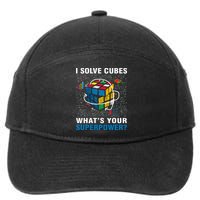 I Solve Cubes Superpower Funny Speed Cubing 7-Panel Snapback Hat