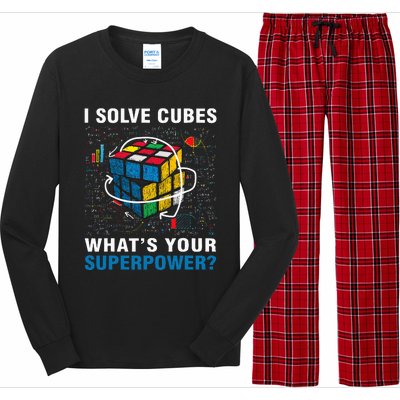 I Solve Cubes Superpower Funny Speed Cubing Long Sleeve Pajama Set