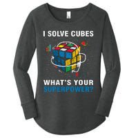 I Solve Cubes Superpower Funny Speed Cubing Women's Perfect Tri Tunic Long Sleeve Shirt