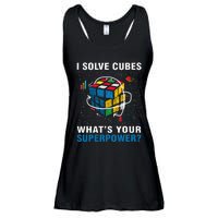 I Solve Cubes Superpower Funny Speed Cubing Ladies Essential Flowy Tank