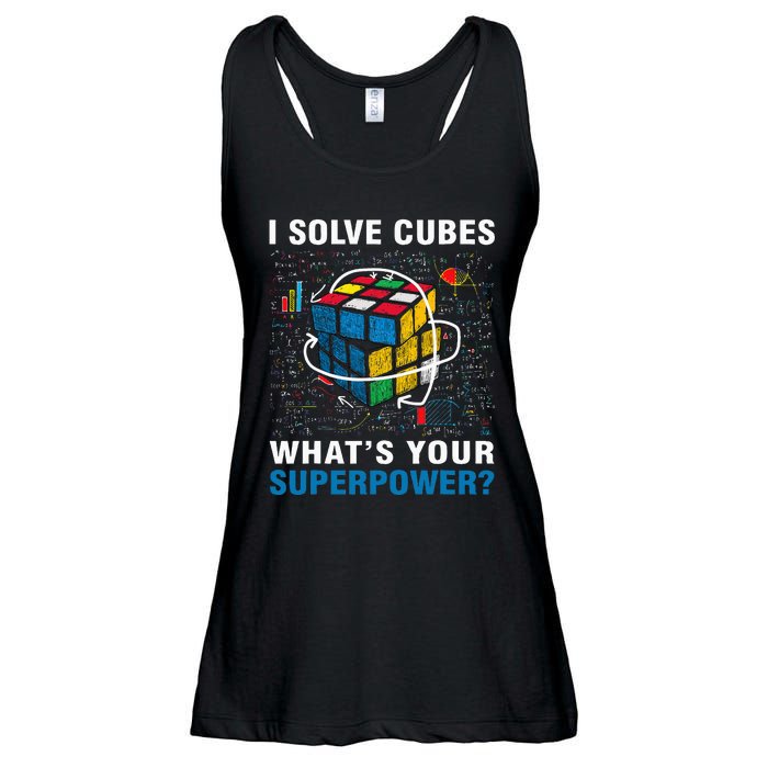 I Solve Cubes Superpower Funny Speed Cubing Ladies Essential Flowy Tank