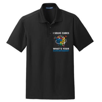 I Solve Cubes Superpower Funny Speed Cubing Dry Zone Grid Polo