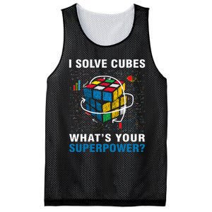 I Solve Cubes Superpower Funny Speed Cubing Mesh Reversible Basketball Jersey Tank