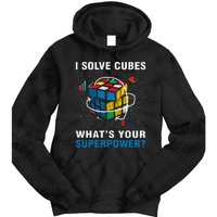 I Solve Cubes Superpower Funny Speed Cubing Tie Dye Hoodie