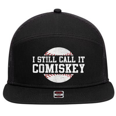 I Still Call It Comiskey Baseball Player Vintage Sport 7 Panel Mesh Trucker Snapback Hat