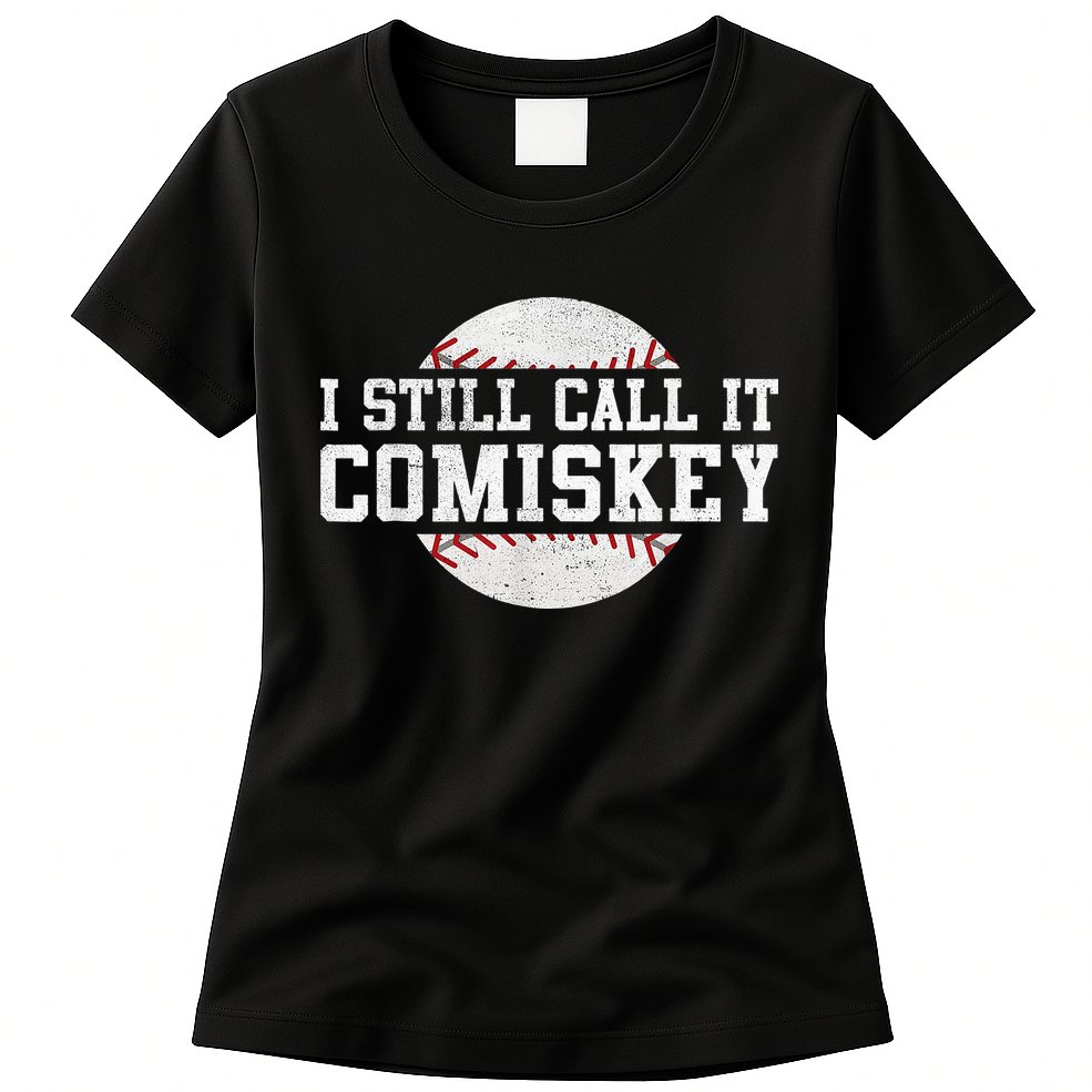 I Still Call It Comiskey Baseball Player Vintage Sport Womens T-Shirt