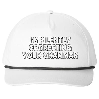 I'm Silently Correcting Your Grammar Wo Teacher Snapback Five-Panel Rope Hat