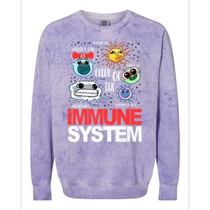 Immune System Cells Biology Cell Science Humor Colorblast Crewneck Sweatshirt