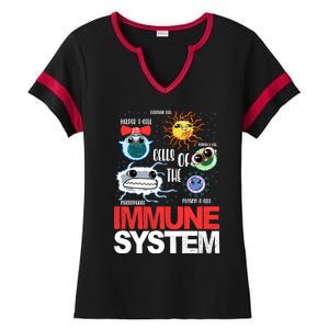 Immune System Cells Biology Cell Science Humor Ladies Halftime Notch Neck Tee