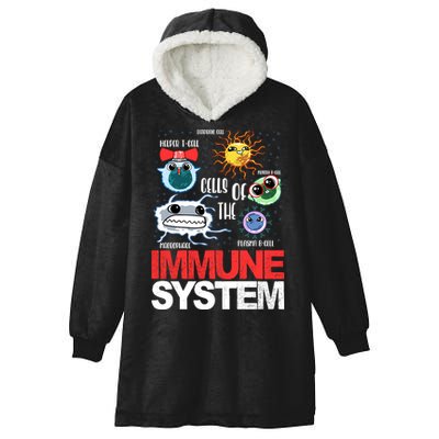 Immune System Cells Biology Cell Science Humor Hooded Wearable Blanket