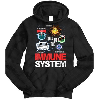 Immune System Cells Biology Cell Science Humor Tie Dye Hoodie
