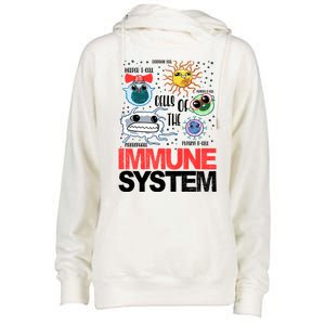 Immune System Cells Biology Cell Science Humor Womens Funnel Neck Pullover Hood