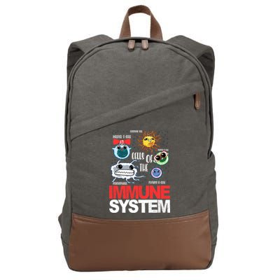 Immune System Cells Biology Cell Science Humor Cotton Canvas Backpack