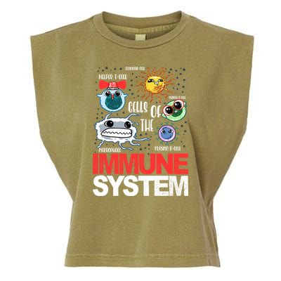 Immune System Cells Biology Cell Science Humor Garment-Dyed Women's Muscle Tee