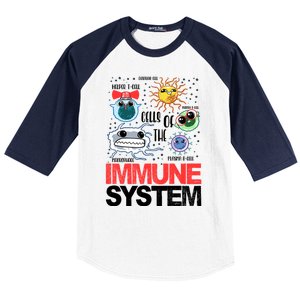 Immune System Cells Biology Cell Science Humor Baseball Sleeve Shirt