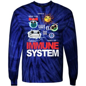 Immune System Cells Biology Cell Science Humor Tie-Dye Long Sleeve Shirt