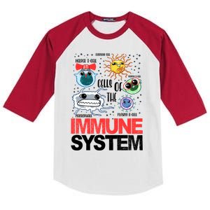 Immune System Cells Biology Cell Science Humor Kids Colorblock Raglan Jersey