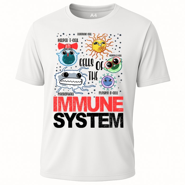 Immune System Cells Biology Cell Science Humor Cooling Performance Crew T-Shirt