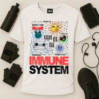 Immune System Cells Biology Cell Science Humor Cooling Performance Crew T-Shirt