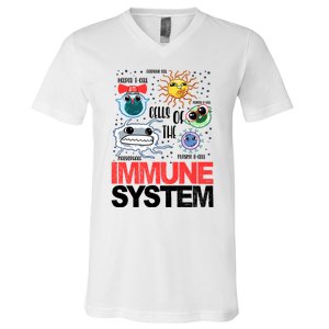 Immune System Cells Biology Cell Science Humor V-Neck T-Shirt