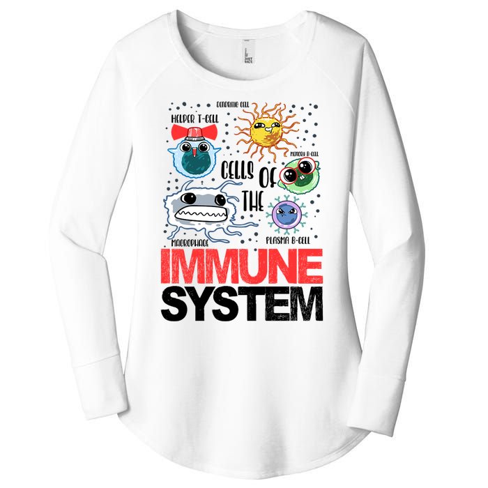 Immune System Cells Biology Cell Science Humor Women's Perfect Tri Tunic Long Sleeve Shirt