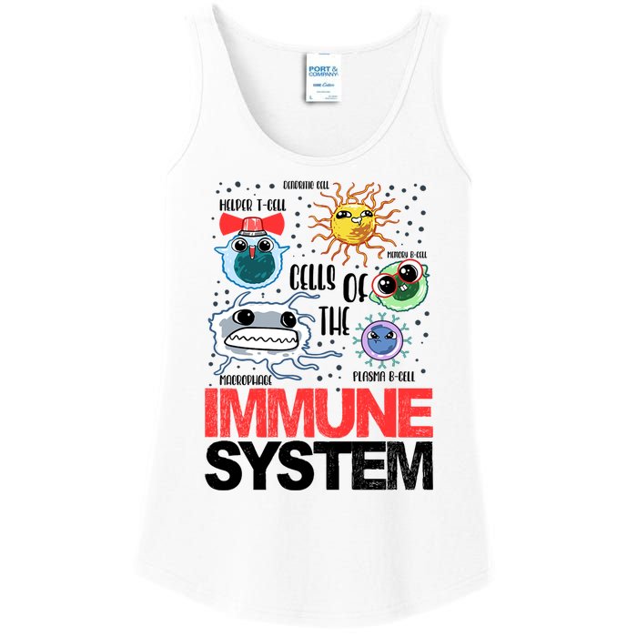 Immune System Cells Biology Cell Science Humor Ladies Essential Tank