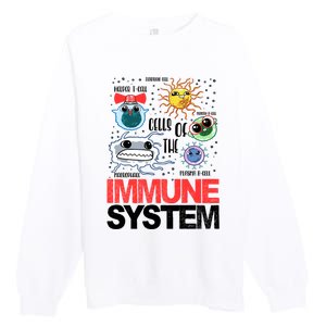 Immune System Cells Biology Cell Science Humor Premium Crewneck Sweatshirt