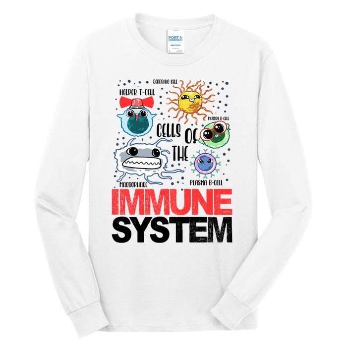 Immune System Cells Biology Cell Science Humor Tall Long Sleeve T-Shirt