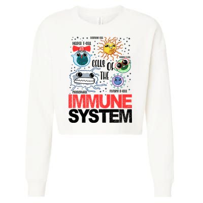 Immune System Cells Biology Cell Science Humor Cropped Pullover Crew