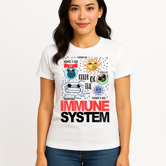 Immune System Cells Biology Cell Science Humor Womens T-Shirt