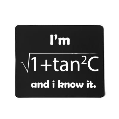 Im Sec C I Know It Funny Math Mousepad