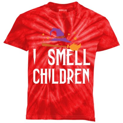 I Smell Children Funny Halloween Teacher Gift Kids Tie-Dye T-Shirt