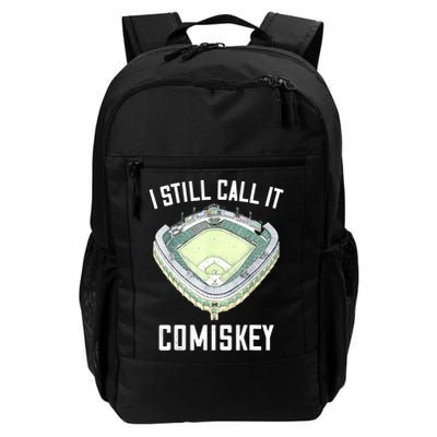 I Still Call It Comiskey Chicago Baseball Vintage Backpack