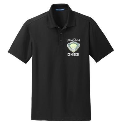 I Still Call It Comiskey Chicago Baseball Vintage Dry Zone Grid Polo