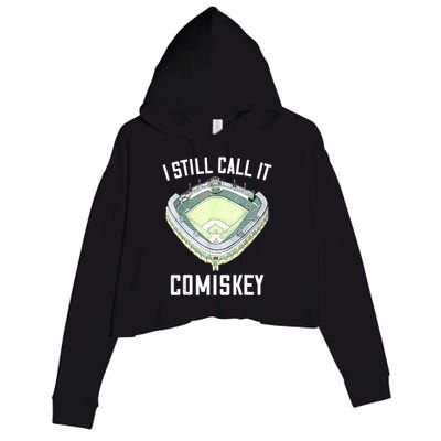 I Still Call It Comiskey Chicago Baseball Vintage Crop Fleece Hoodie
