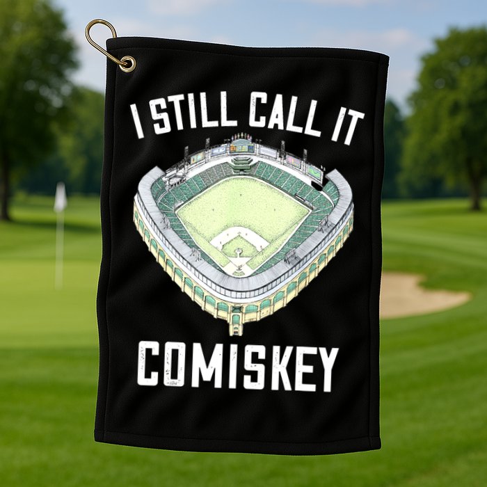 I Still Call It Comiskey Chicago Baseball Vintage Golf Towel