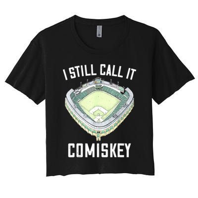I Still Call It Comiskey Chicago Baseball Vintage Crop Top