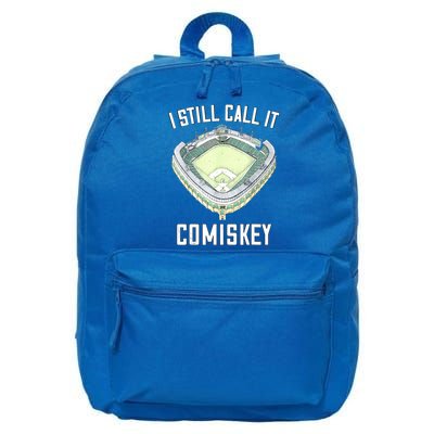 I Still Call It Comiskey Chicago Baseball Vintage 16 in Basic Backpack