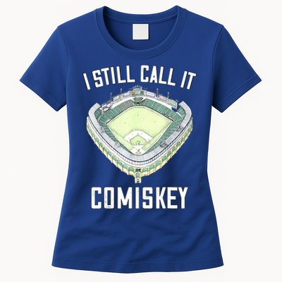 I Still Call It Comiskey Chicago Baseball Vintage Womens T-Shirt