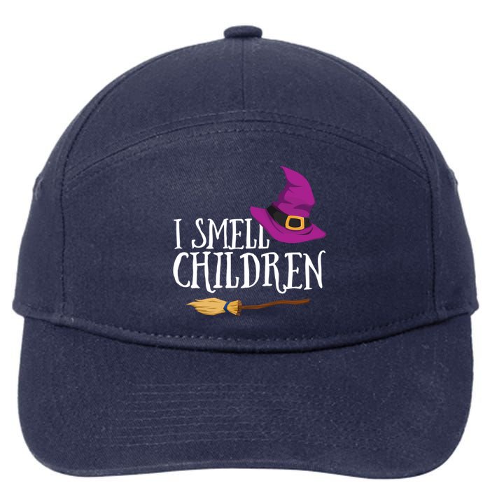 I Smell Children Teacher Halloween Party Witch Easy Costume 7-Panel Snapback Hat