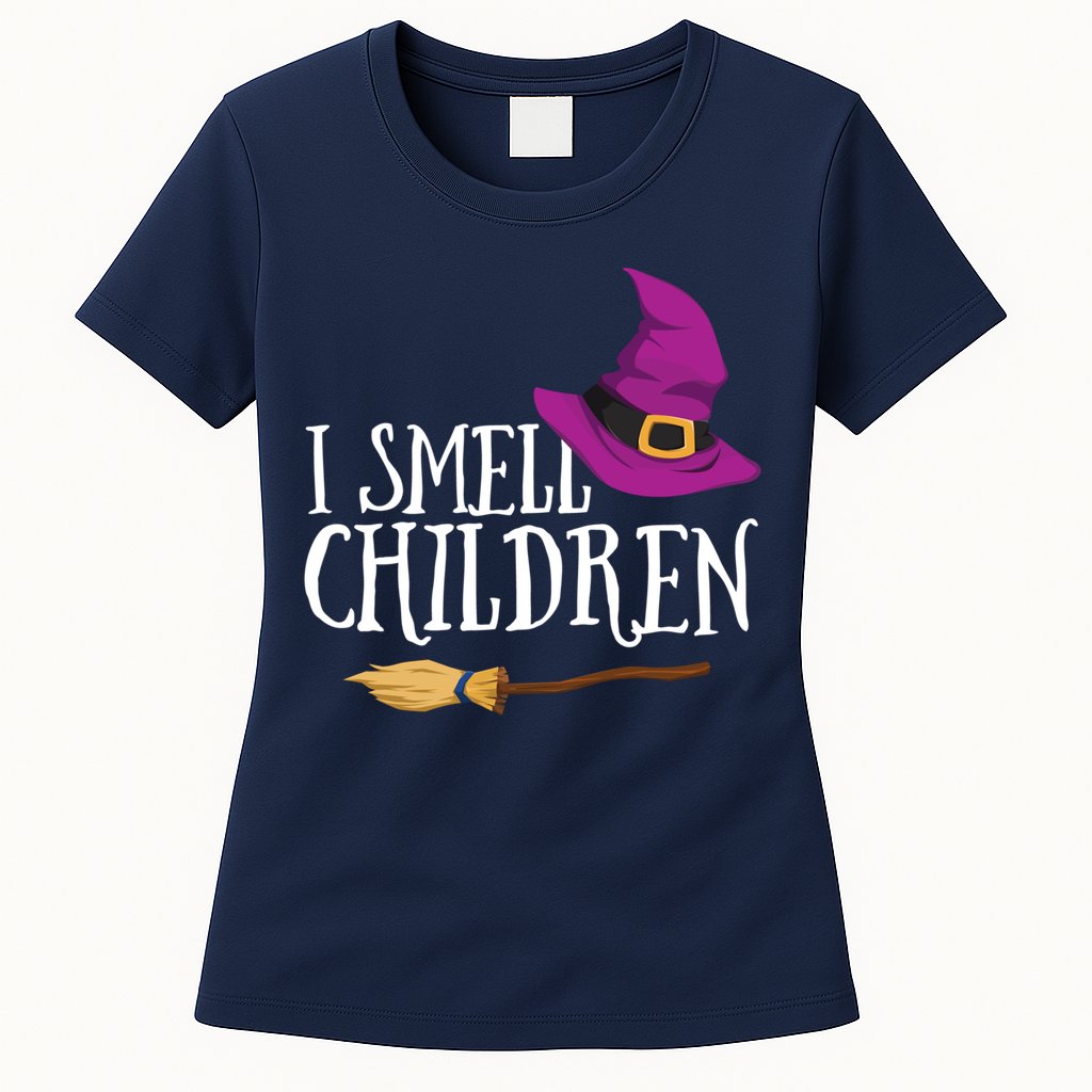 I Smell Children Teacher Halloween Party Witch Easy Costume Womens T-Shirt
